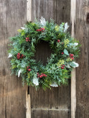 California Greens and Berry Holiday Wreath