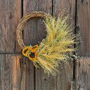 Sunflower and Wheat Wreath