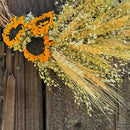 Sunflower and Wheat Wreath